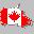 Canade, carte avec drapeau, 32x32.ICO